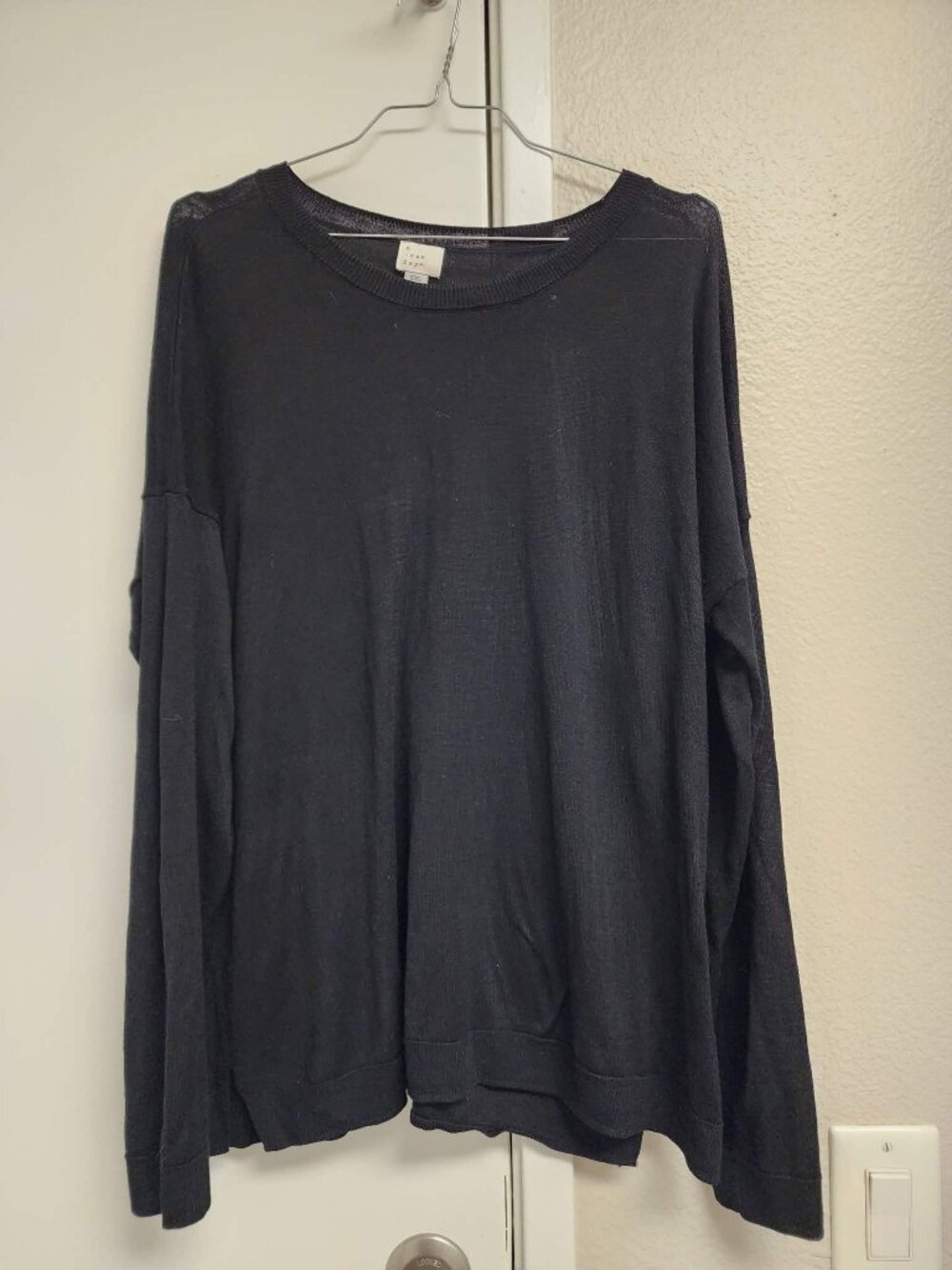 A New Day Black Oversized Crewneck Sweater | Size XXL